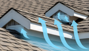 Attic Ventilation with air flow arrows